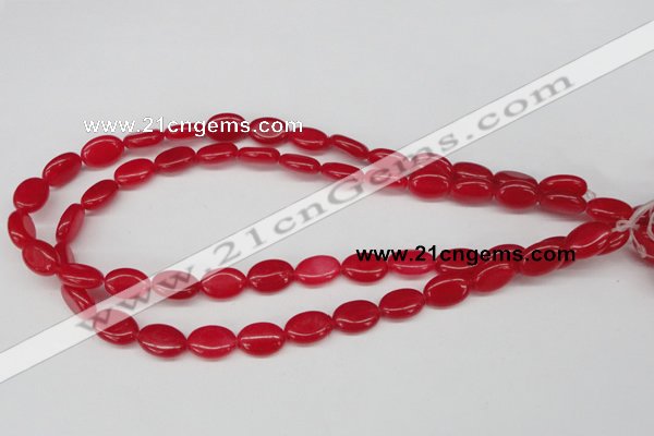 CCN528 15.5 inches 10*14mm oval candy jade beads wholesale