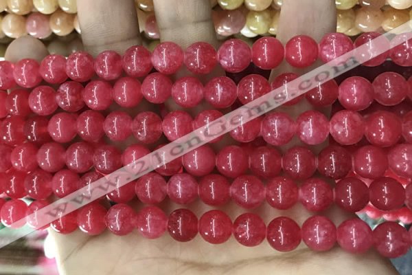 CCN5370 15 inches 8mm round candy jade beads Wholesale