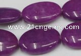 CCN549 15.5 inches 18*25mm oval candy jade beads wholesale