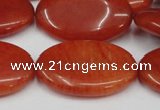 CCN552 15.5 inches 20*30mm oval candy jade beads wholesale