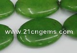 CCN553 15.5 inches 20*30mm oval candy jade beads wholesale