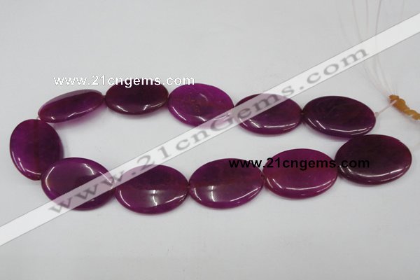 CCN557 15.5 inches 25*35mm oval candy jade beads wholesale