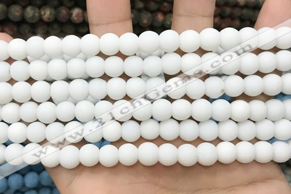 CCN5571 15 inches 8mm round matte candy jade beads Wholesale