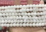 CCN5573 15 inches 8mm round matte candy jade beads Wholesale