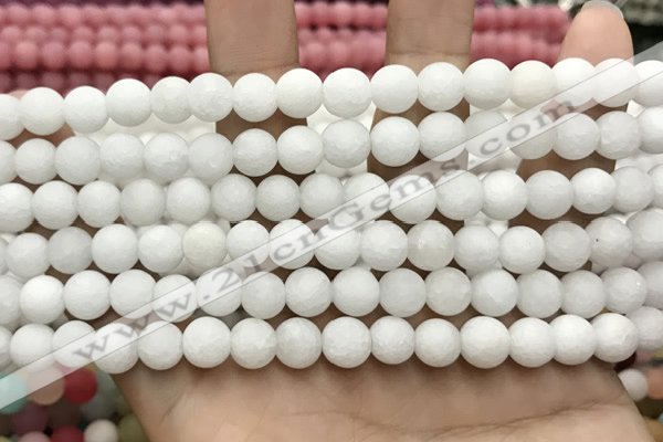 CCN5573 15 inches 8mm round matte candy jade beads Wholesale