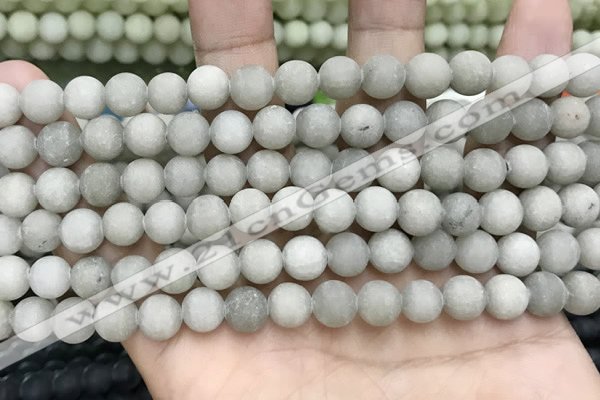 CCN5578 15 inches 8mm round matte candy jade beads Wholesale