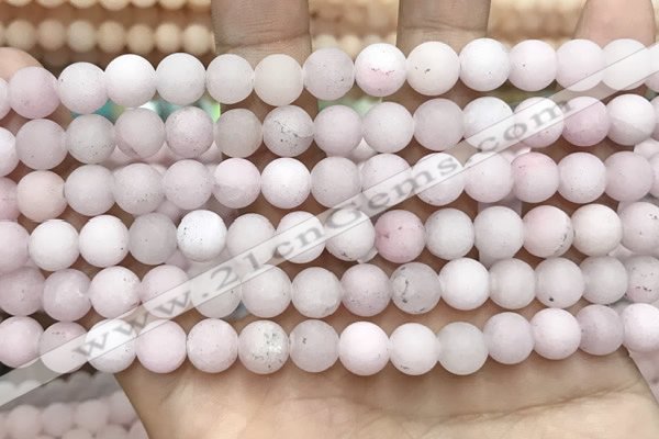 CCN5583 15 inches 8mm round matte candy jade beads Wholesale