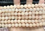 CCN5585 15 inches 8mm round matte candy jade beads Wholesale