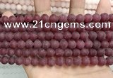 CCN5597 15 inches 8mm round matte candy jade beads Wholesale