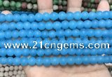 CCN5605 15 inches 8mm round matte candy jade beads Wholesale