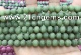 CCN5618 15 inches 8mm round matte candy jade beads Wholesale