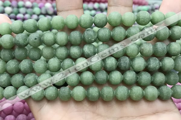 CCN5618 15 inches 8mm round matte candy jade beads Wholesale