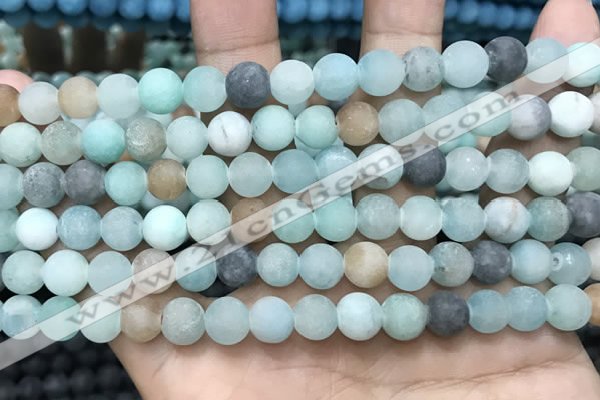 CCN5621 15 inches 8mm round matte candy jade beads Wholesale