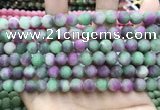 CCN5622 15 inches 8mm round matte candy jade beads Wholesale