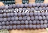 CCN5625 15 inches 8mm round matte candy jade beads Wholesale