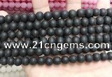 CCN5631 15 inches 8mm round matte candy jade beads Wholesale