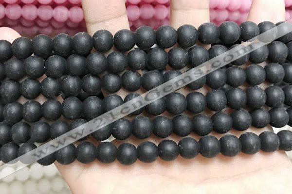 CCN5631 15 inches 8mm round matte candy jade beads Wholesale