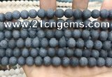 CCN5632 15 inches 8mm round matte candy jade beads Wholesale