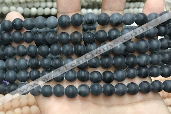 CCN5635 15 inches 8mm round matte candy jade beads Wholesale