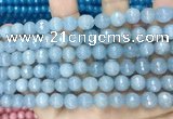 CCN5654 15 inches 8mm faceted round candy jade beads