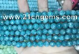 CCN5662 15 inches 8mm faceted round candy jade beads