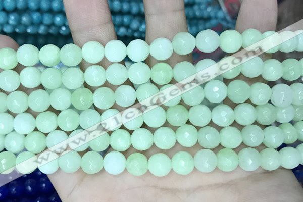 CCN5668 15 inches 8mm faceted round candy jade beads