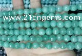 CCN5672 15 inches 8mm faceted round candy jade beads