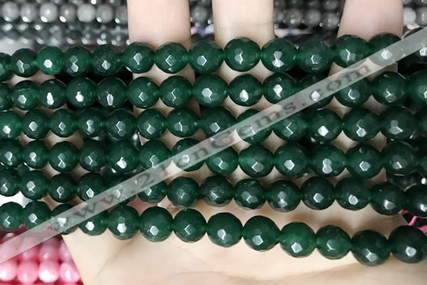 CCN5674 15 inches 8mm faceted round candy jade beads