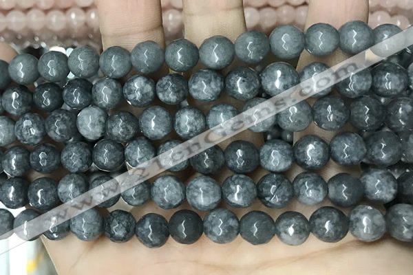 CCN5692 15 inches 8mm faceted round candy jade beads