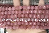 CCN5717 15 inches 8mm faceted round candy jade beads