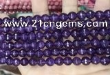 CCN5737 15 inches 8mm faceted round candy jade beads