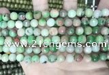 CCN5740 15 inches 8mm faceted round candy jade beads