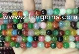 CCN5742 15 inches 8mm faceted round candy jade beads