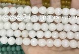 CCN5760 15 inches 10mm faceted round candy jade beads