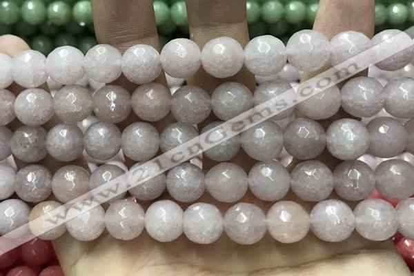 CCN5765 15 inches 10mm faceted round candy jade beads