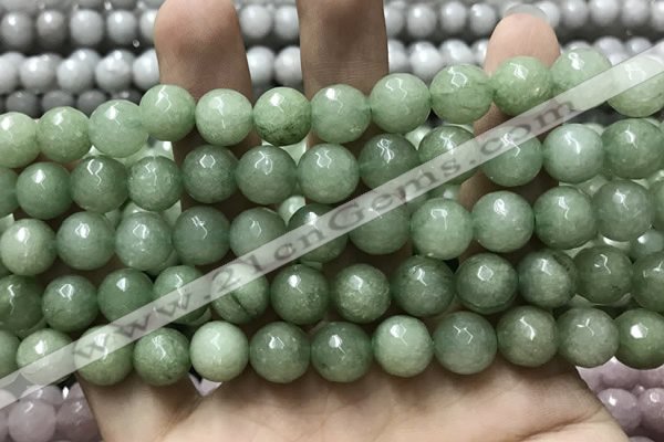 CCN5778 15 inches 10mm faceted round candy jade beads