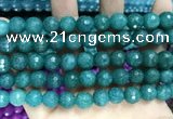 CCN5783 15 inches 10mm faceted round candy jade beads