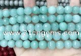 CCN5785 15 inches 10mm faceted round candy jade beads