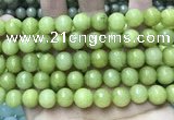 CCN5792 15 inches 10mm faceted round candy jade beads