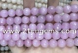 CCN5796 15 inches 10mm faceted round candy jade beads