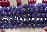 CCN5799 15 inches 10mm faceted round candy jade beads