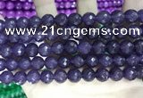 CCN5800 15 inches 10mm faceted round candy jade beads