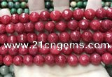 CCN5811 15 inches 10mm faceted round candy jade beads