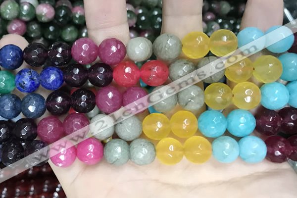 CCN5819 15 inches 10mm faceted round candy jade beads