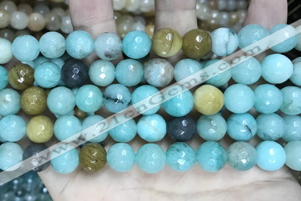 CCN5831 15 inches 10mm faceted round candy jade beads