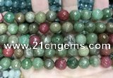 CCN5834 15 inches 10mm faceted round candy jade beads