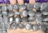 CCN5861 15 inches 15mm flat round candy jade beads Wholesale