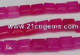 CCN587 15.5 inches 8*8mm square candy jade beads wholesale