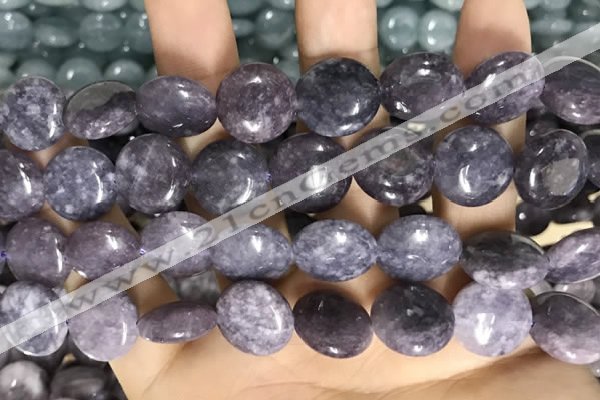 CCN5872 15 inches 15mm flat round candy jade beads Wholesale