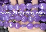 CCN5875 15 inches 15mm flat round candy jade beads Wholesale